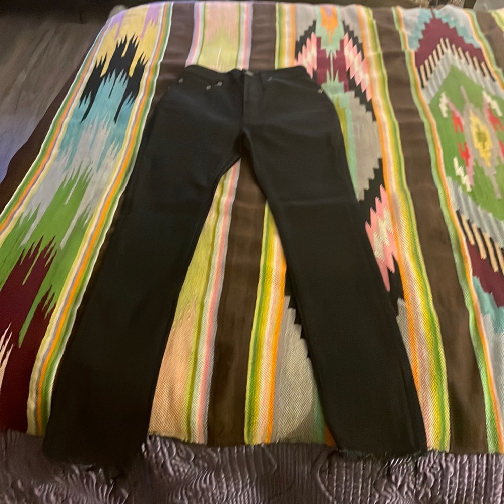 NWO 🌸Auth Saint Laurent Black high waist Jeans size 25 💜 - Picture 1 of 11